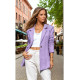 Pasaklı Giyim Kadın Astarlı Kaşe Blazer Ceket Lila