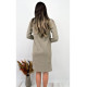 Pasaklı Giyim Kadın Garnili Yumoş Triko Elbise Bej
