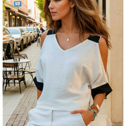 Pasaklı Giyim Kadın Omuz Dekolteli Bluz 2923220 Ekru