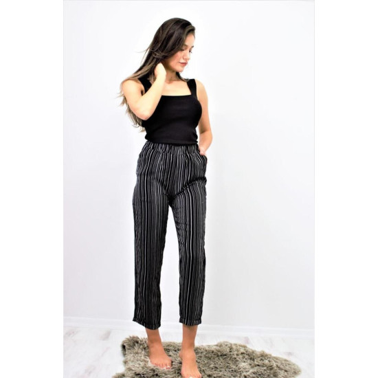 Pasaklı Giyim Kadın Duble Paça Pantolon Siyah