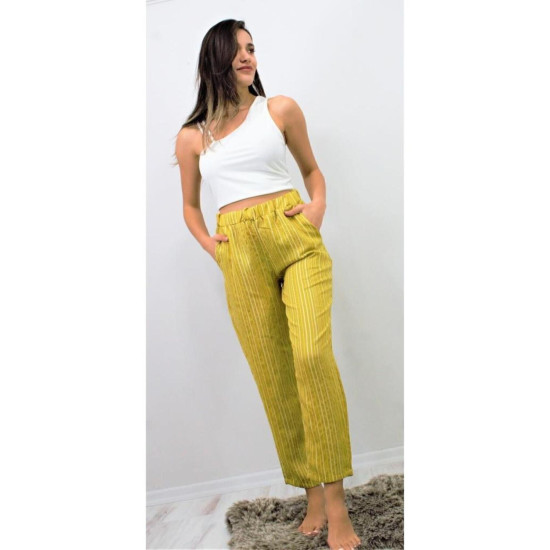 Pasaklı Giyim Kadın Duble Paça Pantolon Yeşil