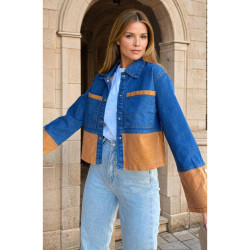 Pasaklı Giyim Kadın Manşetli Kot Ceket KT0072320 Turuncu