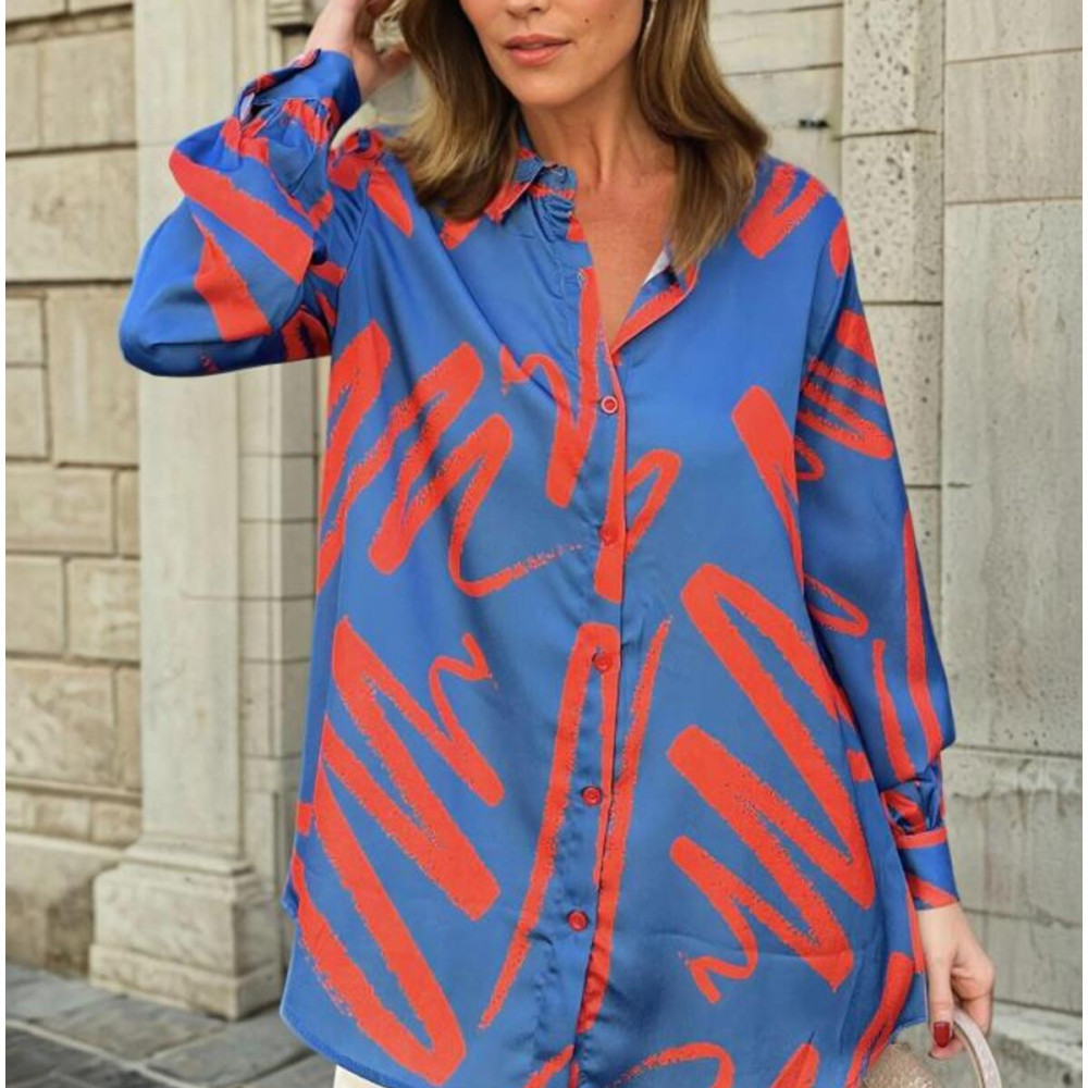 Pasaklı Giyim Kadın Balon Kol Tunik Gömlek 3344345 İndigo