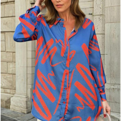 Pasaklı Giyim Kadın Balon Kol Tunik Gömlek 3344345 İndigo