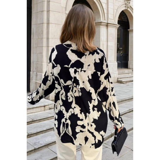 Pasaklı Giyim Kadın Viskon Gömlek Siyah