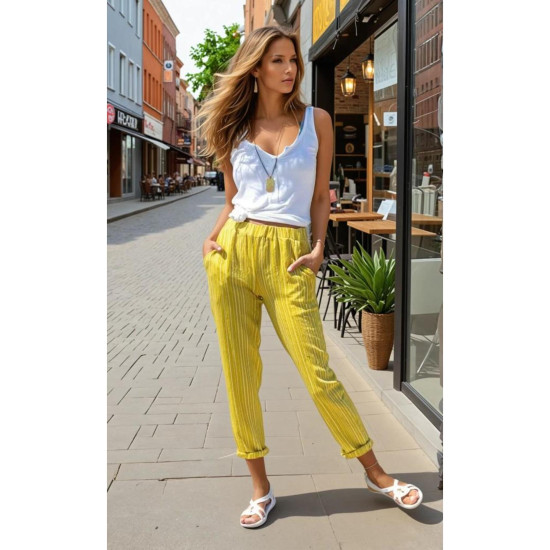 Pasaklı Giyim Kadın Duble Paça Pantolon Yeşil