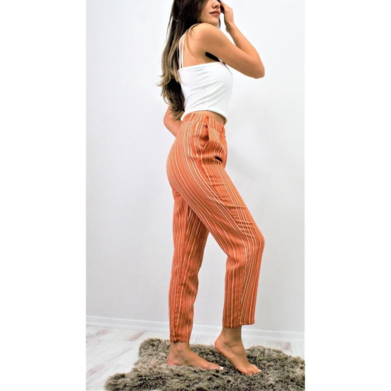 Pasaklı Giyim Kadın Duble Paça Pantolon Kiremit