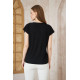 Pasaklı Giyim Kadın Özel İnce Kumaş Bluz-Nakış Detaylı Siyah
