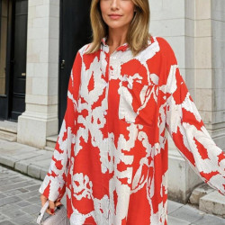 Pasaklı Giyim Kadın Viskon Gömlek 3457286 Kırmızı