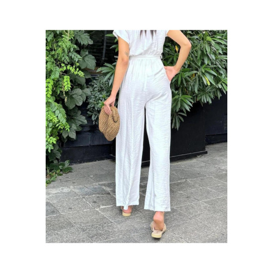 Pasaklı Giyim Kadın Tulum Beyaz