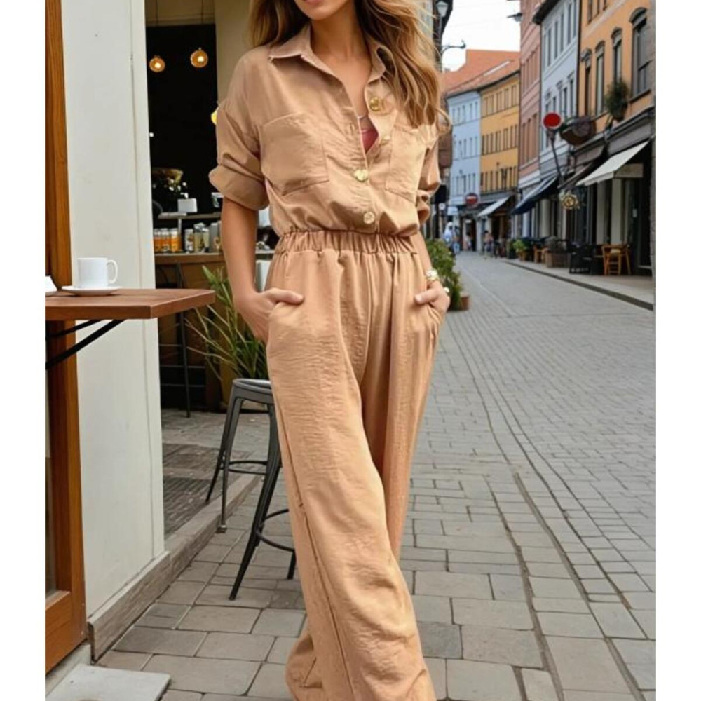 Pasaklı Giyim Kadın Kupra Tulum 3360506 Kahverengi