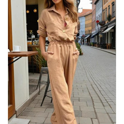 Pasaklı Giyim Kadın Kupra Tulum 3360506 Kahverengi