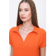 Pasaklı Giyim Kadın Polo Yaka Elbise Turuncu