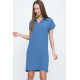 Pasaklı Giyim Kadın Polo Yaka Elbise Mavi