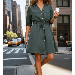 Pasaklı Giyim Kadın Kupra Elbise 3411385 Haki