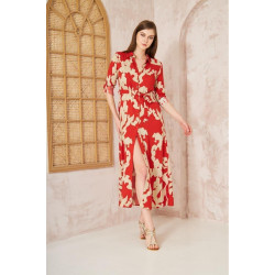 Pasaklı Giyim Kadın %100 Viskon Elbise 3413440 Kırmızı