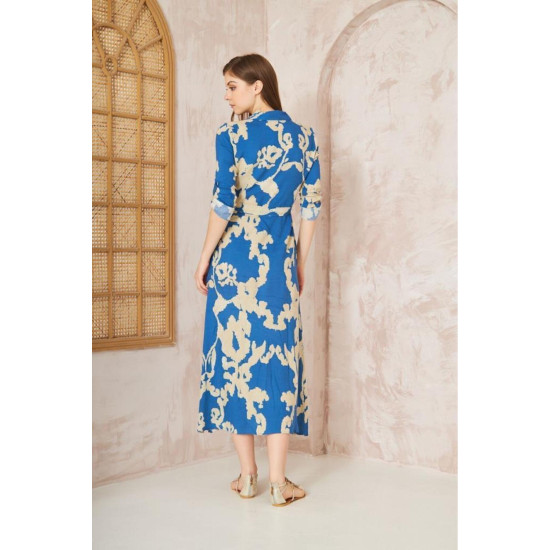 Pasaklı Giyim Kadın %100 Viskon Elbise İndigo