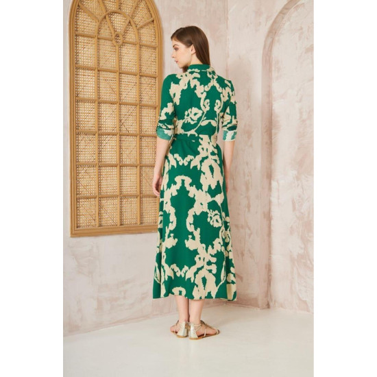 Pasaklı Giyim Kadın %100 Viskon Elbise Yeşil