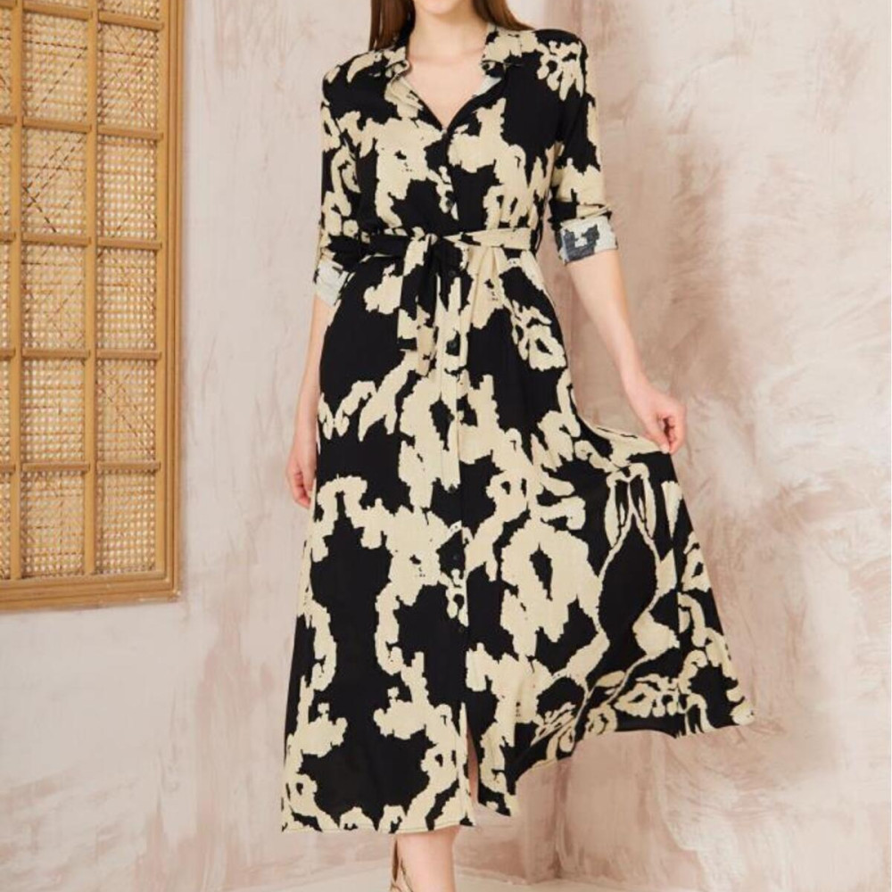 Pasaklı Giyim Kadın %100 Viskon Elbise 3413440 Siyah