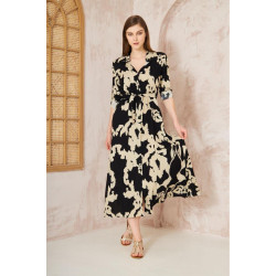 Pasaklı Giyim Kadın %100 Viskon Elbise 3413440 Siyah