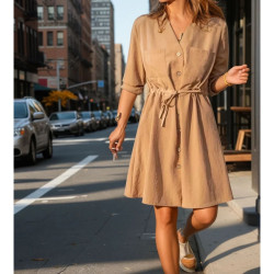 Pasaklı Giyim Kadın Kupra Elbise 3411385 Karamel