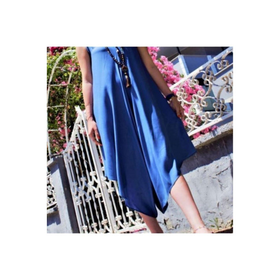 Pasaklı Giyim Kadın Viskon Pantolon Etek Tulum İndigo