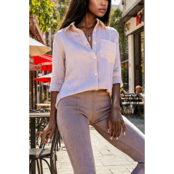 Pasaklı Giyim Kadın Çizgili Gömlek 3266190 Taş