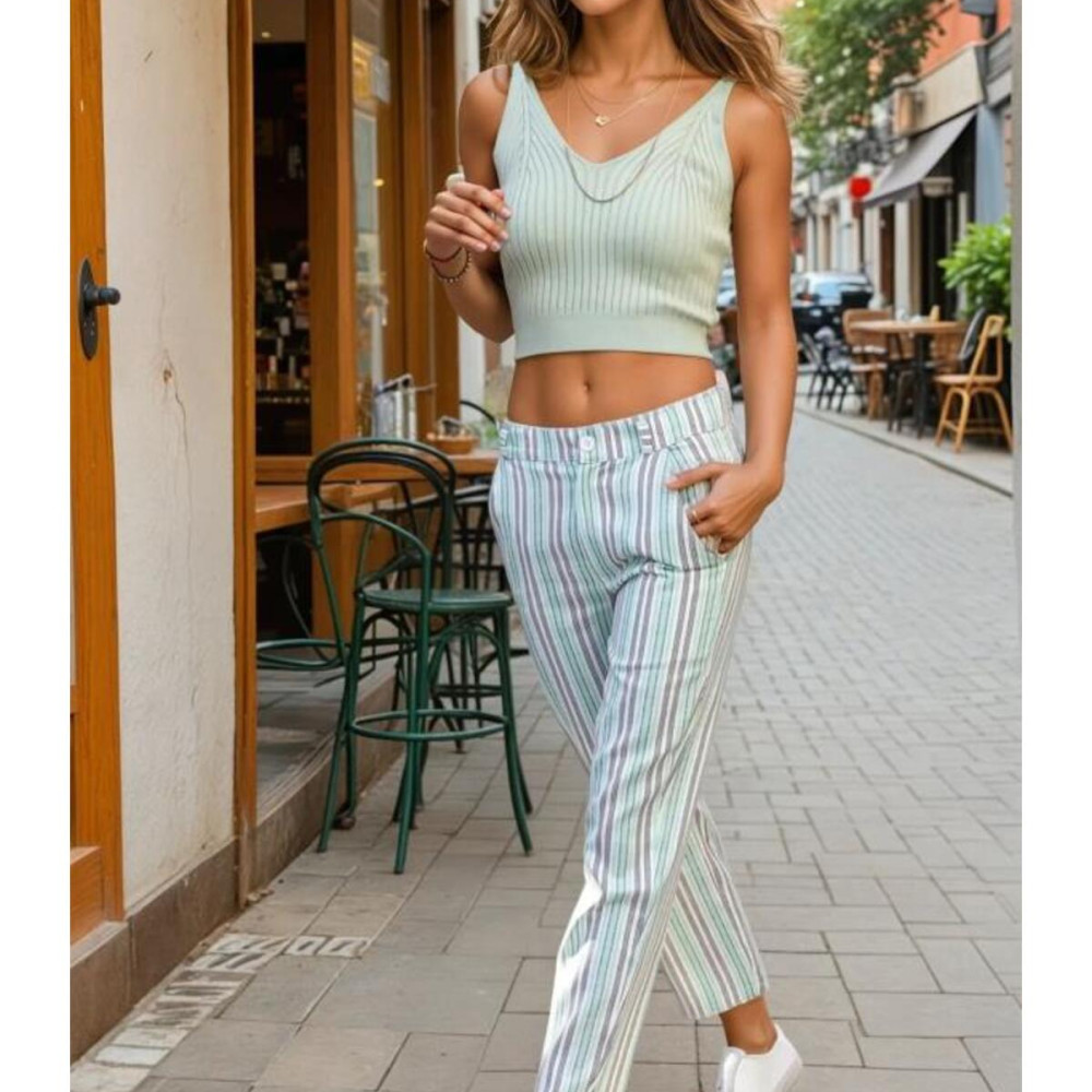 Pasaklı Giyim Dar Kesim Havuç Pantolon 3394210 Yeşil