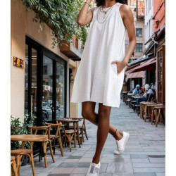 Pasaklı Giyim Kadın Piliseli Elbise 3429341 Beyaz