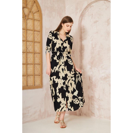 Pasaklı Giyim Kadın %100 Viskon Elbise Siyah