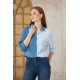 Pasaklı Giyim Kadın Müslin %100 Pamuk Salaş Gömlek Mavi-Beyaz