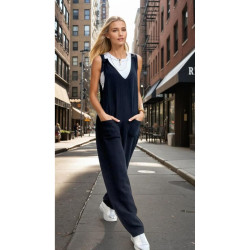 Pasaklı Giyim Kadın %100 Pamuk Müslin Tulum 3613460 Siyah