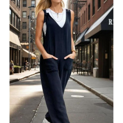 Pasaklı Giyim Kadın %100 Pamuk Müslin Tulum 3613460 Siyah