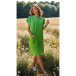 Pasaklı Giyim Kadın Özel Doku Giy Çık Midi Elbise 3655264 Yeşil