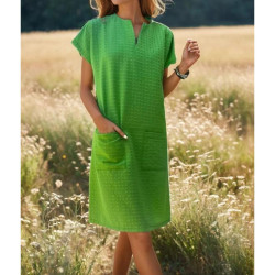 Pasaklı Giyim Kadın Özel Doku Giy Çık Midi Elbise 3655264 Yeşil