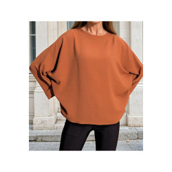 Pasaklı Giyim Kadın Yarasa Duble Kol Ekstra Oversize Bluz 2943308 Taba
