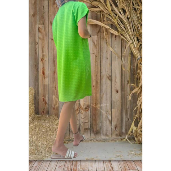 Pasaklı Giyim Kadın Özel Doku Giy Çık Midi Elbise Yeşil