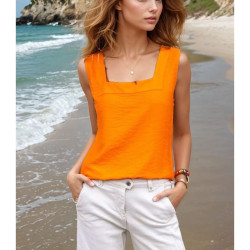 Pasaklı Giyim Kadın Kalın Askılı Bluz 2911275 Turuncu