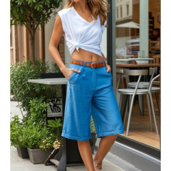 Pasaklı Giyim Kadın Duble Paça Bermuda Şort 2912286 İndigo
