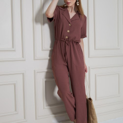 Pasaklı Giyim Kadın Beli Büzgülü Tulum 2622462 Gül Kurusu