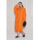 Pasaklı Giyim Kadın Oversize Yarasa Kol Tesettüre Uygun Gömlek Elbise-Tesettür Tunik Turuncu