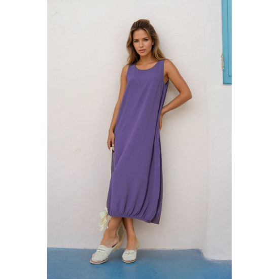 Pasaklı Giyim Kadın Eteği Lastikli Aerobin Yazlık Elbise Lila