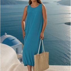 Pasaklı Giyim Kadın Eteği Lastikli Aerobin  Yazlık Elbise 3657286 Petrol