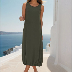 Pasaklı Giyim Kadın Eteği Lastikli Aerobin  Yazlık Elbise 3657286 Haki