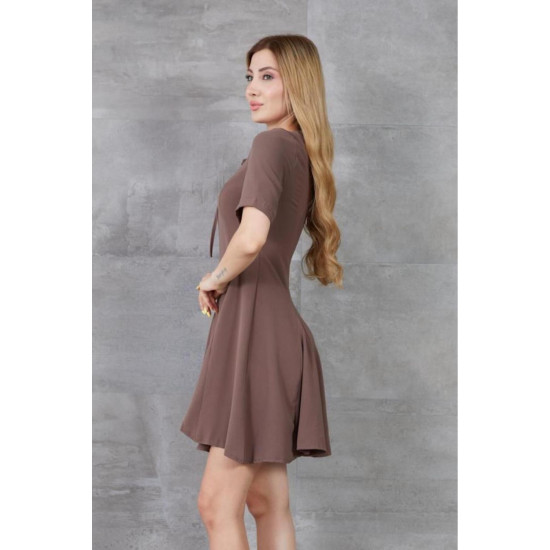 Pasaklı Giyim Kadın Mini Elbise Kahverengi