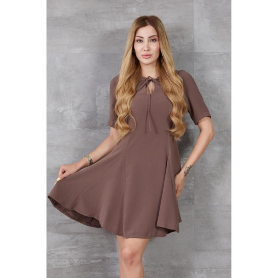 Pasaklı Giyim Kadın Mini Elbise Kahverengi