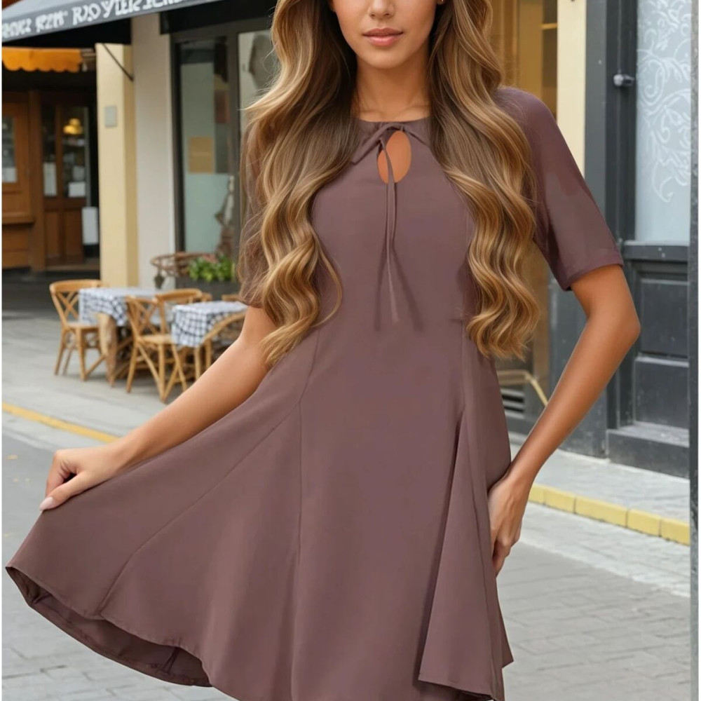 Pasaklı Giyim Kadın Mini Elbise 3752308 Kahverengi