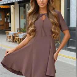 Pasaklı Giyim Kadın Mini Elbise 3752308 Kahverengi