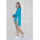 Pasaklı Giyim Kadın Premium Bambu Keten İncili Tunik Turkuaz