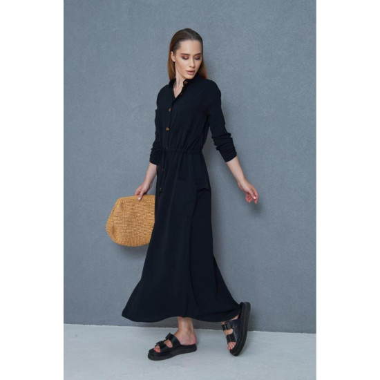Pasaklı Giyim Kadın Premium Krep Elbise Siyah